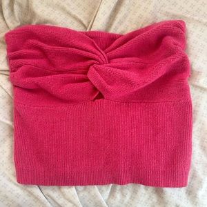 Pink strapless shirt